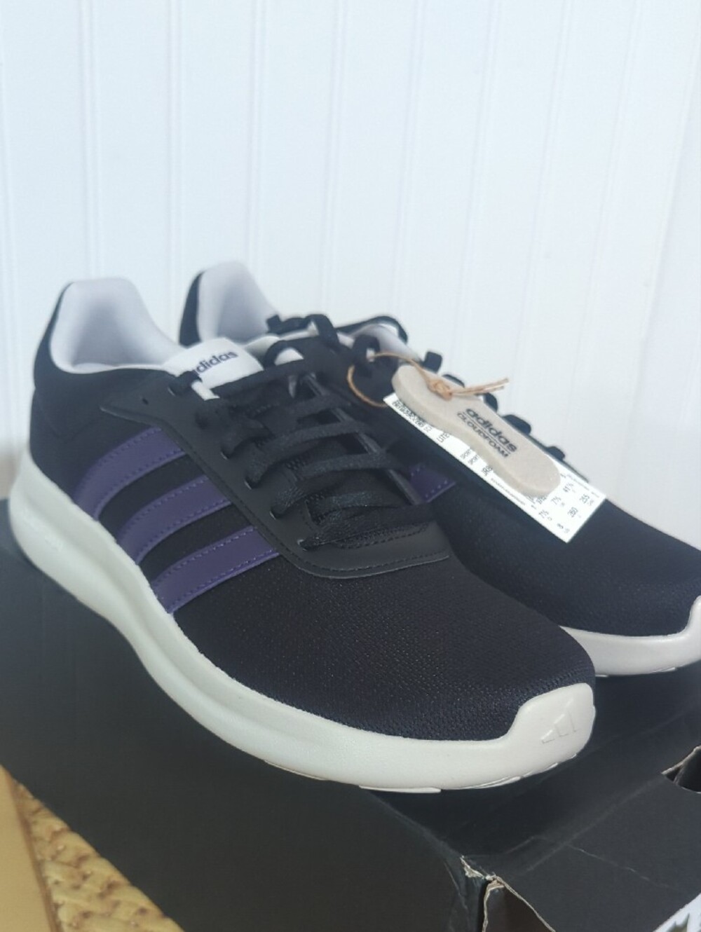 adidas Lite Racer 4.0 Black with Purple Cloudfoam